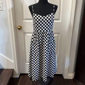 Disturbia Skate checkered midi dress rare no longer made Wednesday Addams